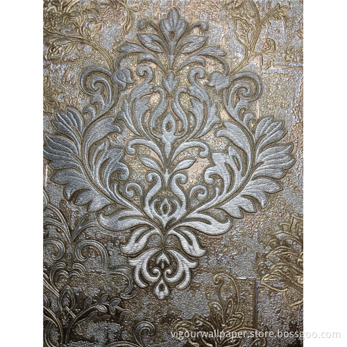 106cm Damask PVC Wallpaper Decoration 3D Wall Paper